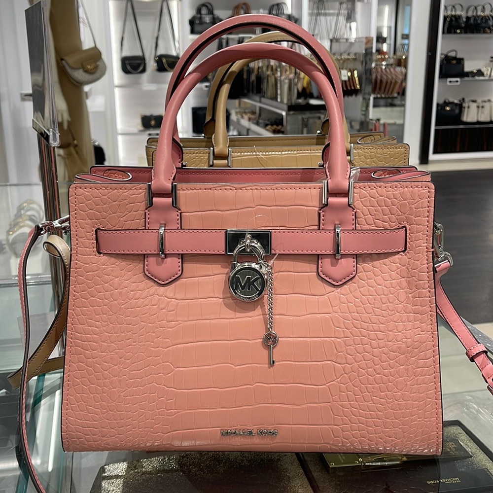 MICHAEL KORS HAMILTON MEDIUM SATCHEL 
 COLOR: Primrose 
NWT